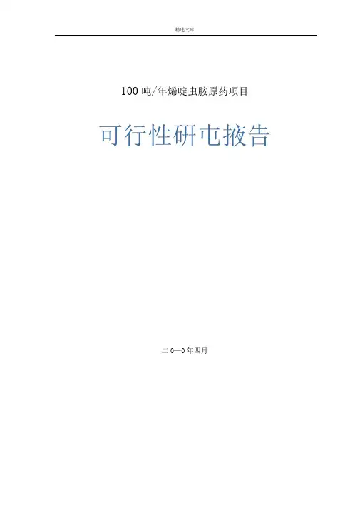烯啶虫胺可行性研究报告