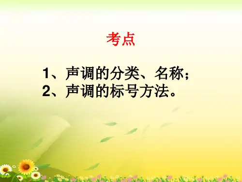 拼音字母——声调