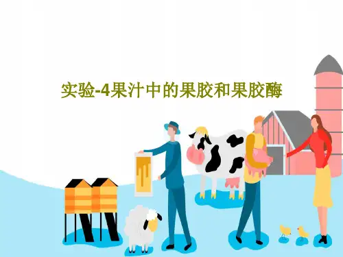 实验-4果汁中的果胶和果胶酶34页PPT