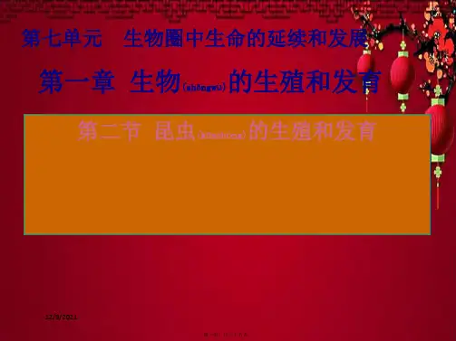 八年级生物下册 第七单元 第一章 第二节 昆虫的生殖和发育课件下册生物课件1