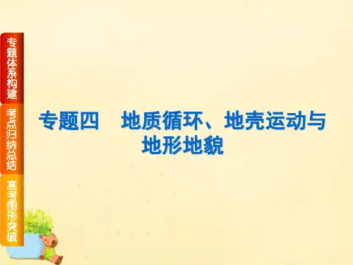 【高考复习方案】(全国通用)2016高考地理二轮复习 专题四 地质循环、地壳运动与地形地貌课件