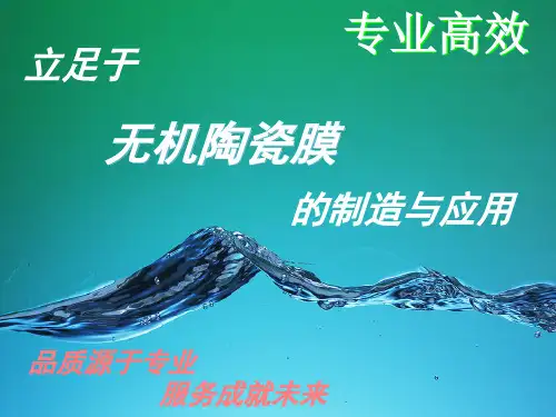 陶瓷膜技术手册-优秀PPT文档
