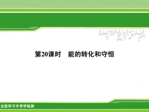2014科学总复习第20课时 能的转化和守恒