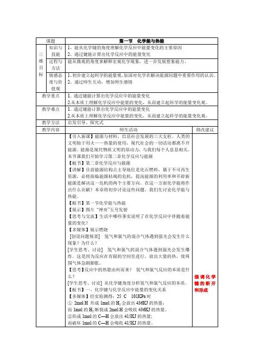 2.1化学能与热能1课时