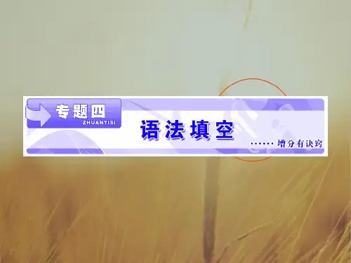 2018版高考英语浙江版二轮专题复习突破课件：专题四 语法填空 精品