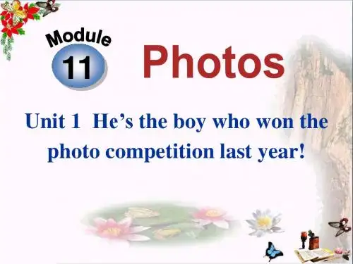 《He's the boy who won the photo competition last year!》Photos 精品PPT课件