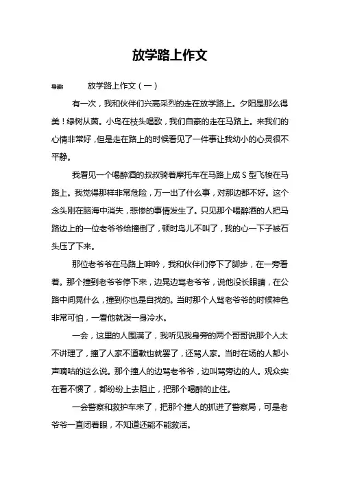 放学路上作文