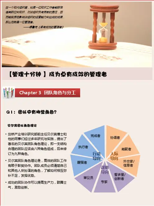 【管理十分钟】 团队角色与分工