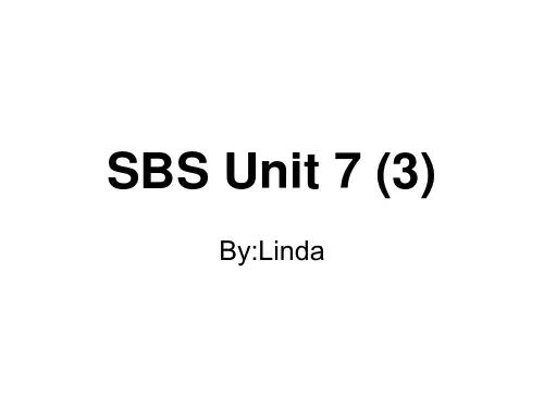 朗文国际英语教程第一册 SBS Unit 7(3)