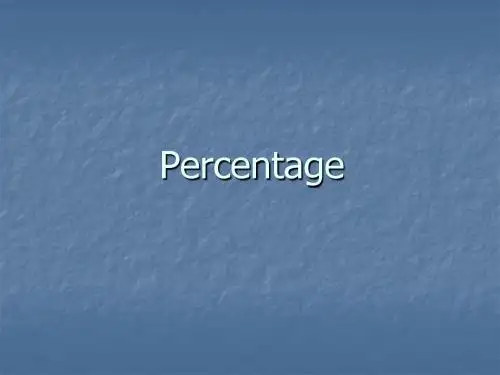 Percent - Middle School Mathematics - Home