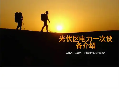 光伏电站光伏区一次设备讲解_图文.ppt