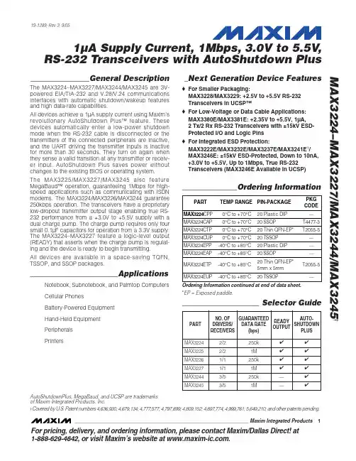 MAX3225EUP-T中文资料