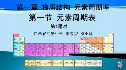 人教版高中化学必修二第一章 第一节元素周期表 第2课时最新课件
