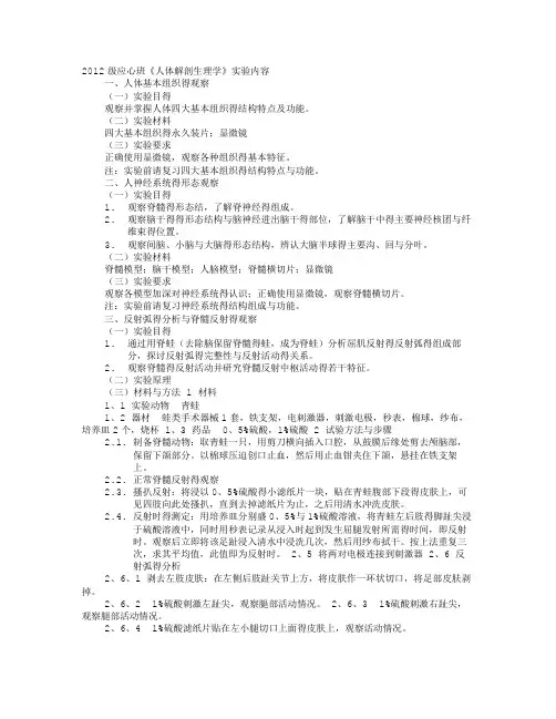 青蛙解剖实验报告