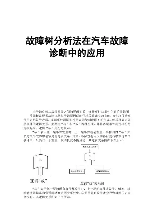 故障树分析法在汽车故障诊断中的应用