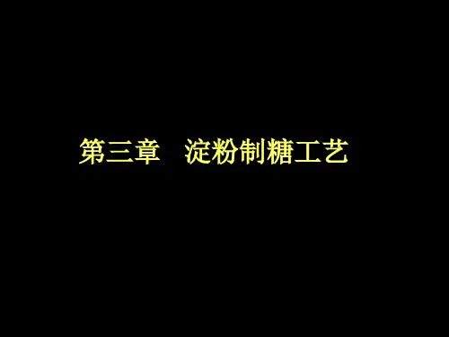 三章淀粉制糖工艺知识讲解