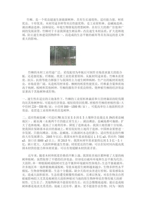 竹柳的用途