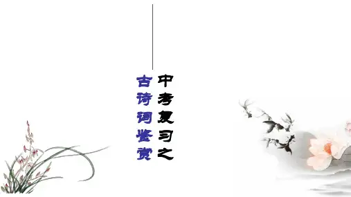 中考复习之诗歌鉴赏(三)