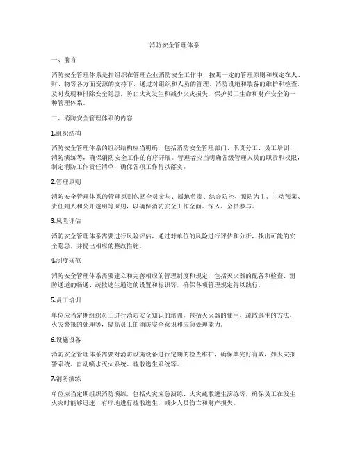 消防安全管理体系