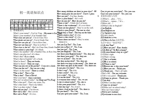 初中英语知识点总结(最新)