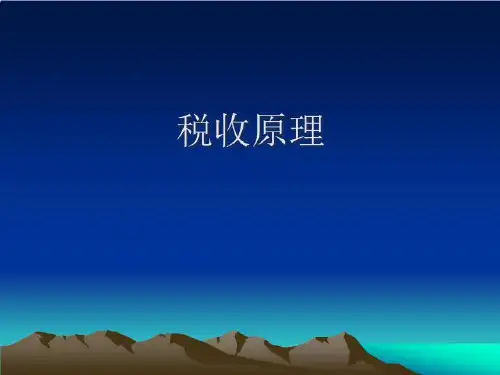税收原理讲义.ppt