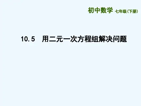 105用二元一次方程组解决问题