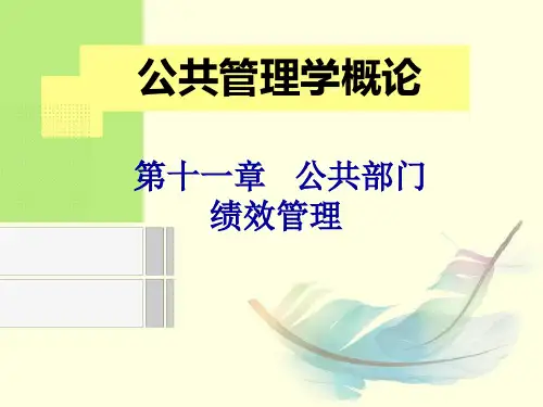 公共管理学概论第十一章