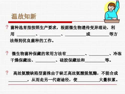 第四章 发酵培养基的设计