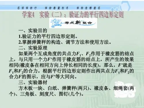 2.4 实验(二):验证力的平行四边形定则