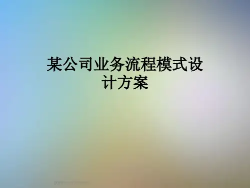 某公司业务流程模式设计方案