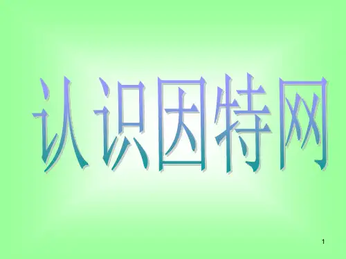 小学信息技术- 认识因特网ppt课件