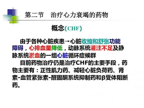 第七章 抗充血性心力衰竭药