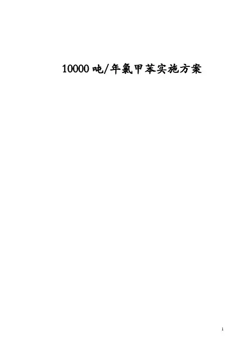10000吨年氯甲苯项目实施方案
