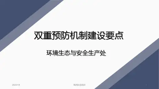 (精选)2:双重预防机制建设要点