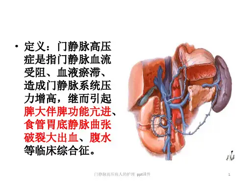 门静脉高压病人的护理 ppt课件