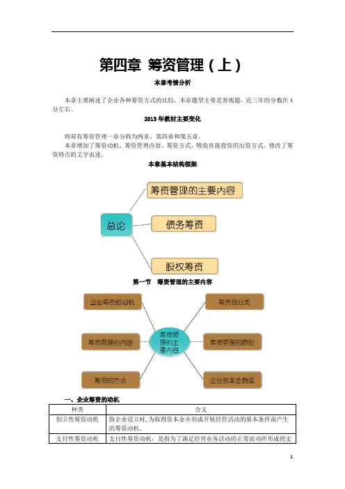 2013中级会计财务管理课件    第四章 筹资管理(完整版)