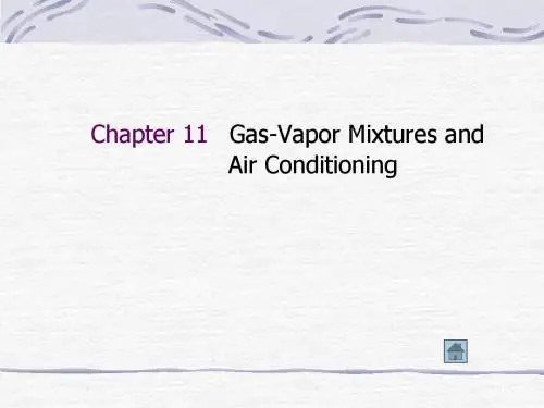 Chapter 11 Gas-Vapor Mixtures and Air Conditioning11章气体混合物的蒸气与空气调节-文档资料-PPT课件