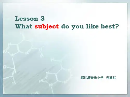 9册Lesson 3 what subject do you like best (1)