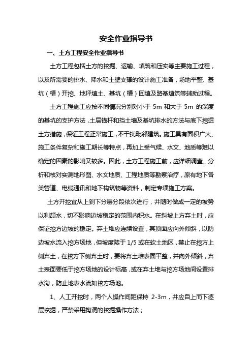安全作业指导书