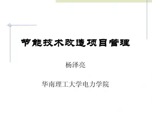 节能技术改造项目管理