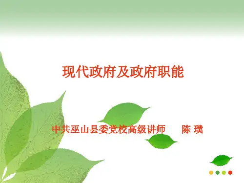 现代政府与职能