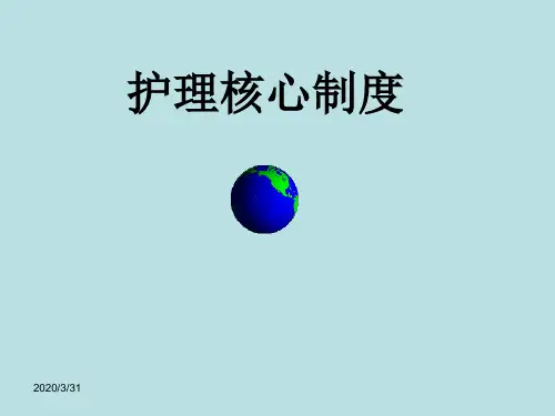 护理核心制度培训PPT