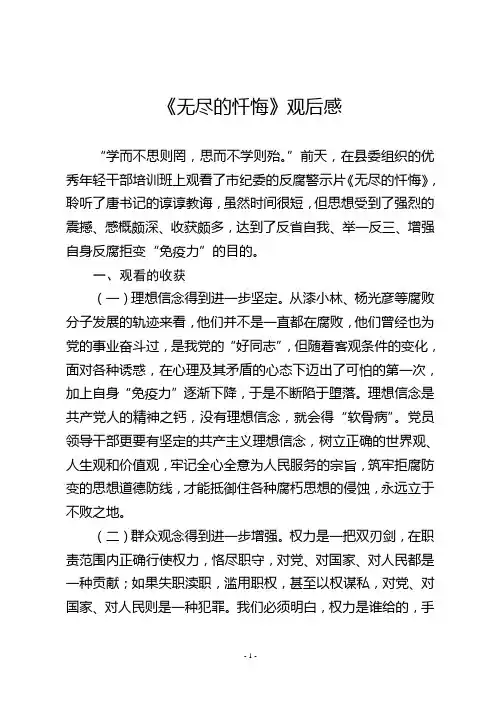 警示片观后感