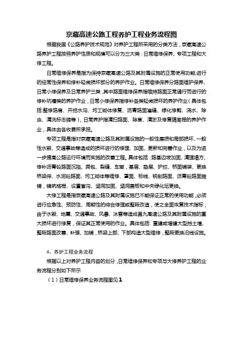 养护科业务流程图