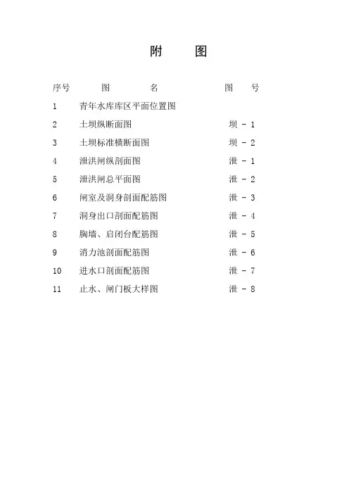 本科毕业设计__青年水库设计报告