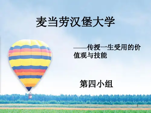 麦当劳汉堡大学ppt课件