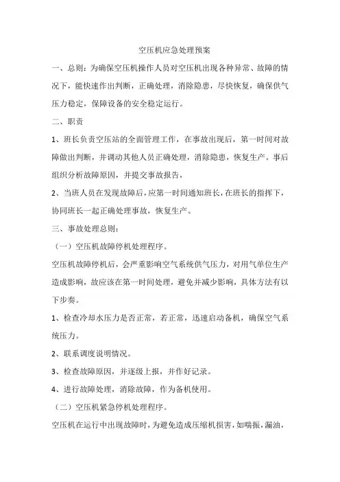 空压机应急预案 2