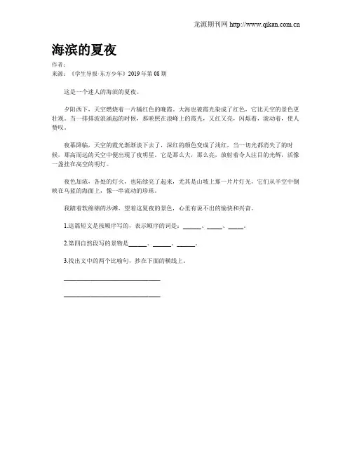 海滨的夏夜 2