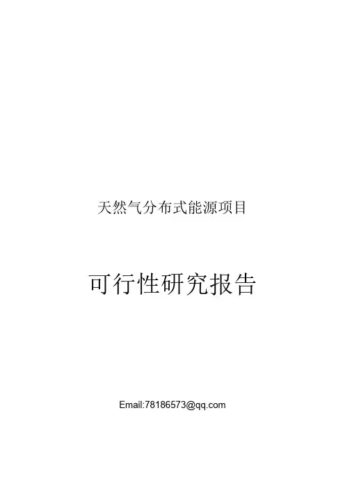 宾馆天然气分布式能源项目可行性研究报告