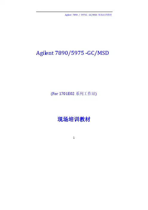 安捷伦气相色谱仪培训教材